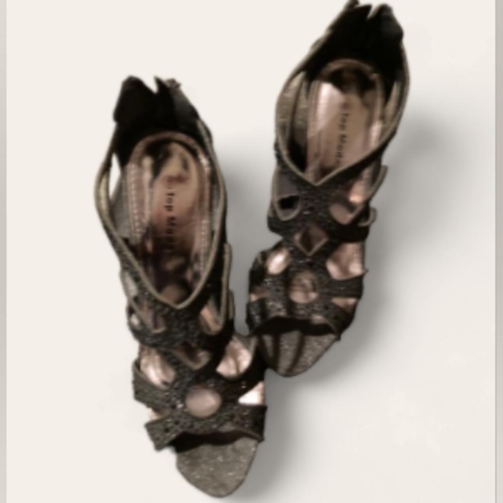 TOP Mod Glitter High Heels - Black